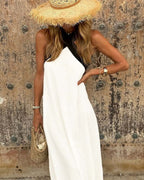 Halina – Dress with Cross Neckline