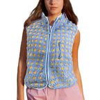 CONCUELO™ – Casual Plaid Sleeveless Zip-Up Vest