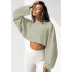 SKYE™ - Casual Cropped Pullover Sweatshirt