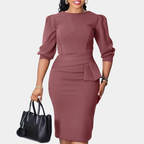 Izabela – Refined Midi Dress with Ruffles