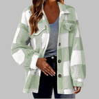 ERMI™ - Casual Plaid Button Down Long Sleeve Jacket