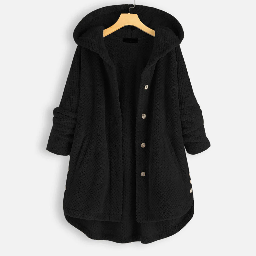 Aubree | Button-Up Hooded Jacket