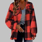 ERMI™ - Casual Plaid Button Down Long Sleeve Jacket