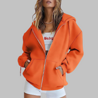 DARA™ - Classic Zip Up Oversized Hooded Jacket