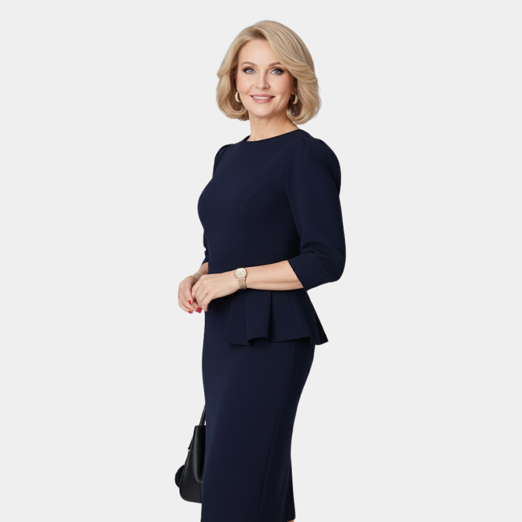 Izabela – Refined Midi Dress with Ruffles