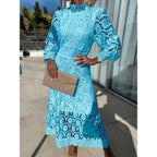 NOA™ – Delicate Lace Midi Dress