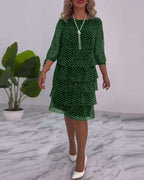 ELINA™ - Dotted Elegance Dress
