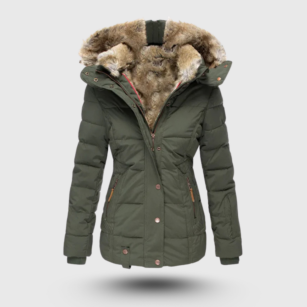 Hanne™ – Winter Jacket with Fluffy Collar and Slim Fit