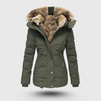 Hanne™ – Winter Jacket with Fluffy Collar and Slim Fit