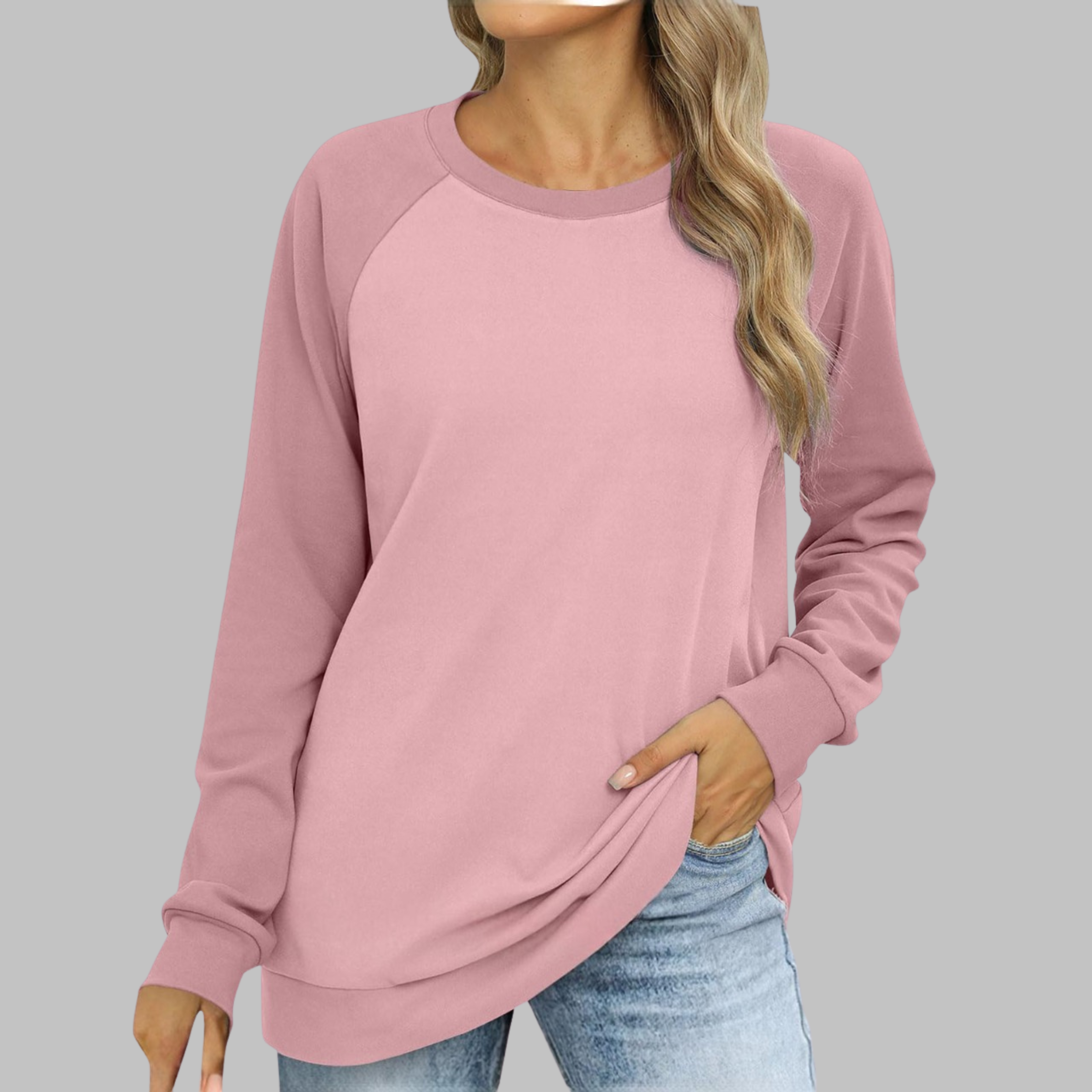 LHANTEL™ - Casual Round Neck Long Sleeve Sweatshirt