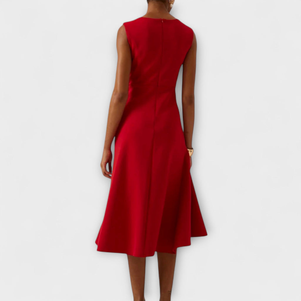 JULIETTE | Asymmetrical Draped Midi Dress