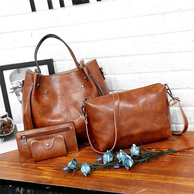 Elin™ | Vintage 4-Piece Leather Bag Set