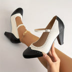 Amy™ | Elegant Two-Tone Heels with Comfortable Heel