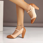 Amy™ | Elegant Two-Tone Heels with Comfortable Heel