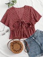 ALTHEA™ – Casual Summer V-Neck Flowy Top