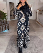 ZELLA™ - Luxe Geo Print Dress