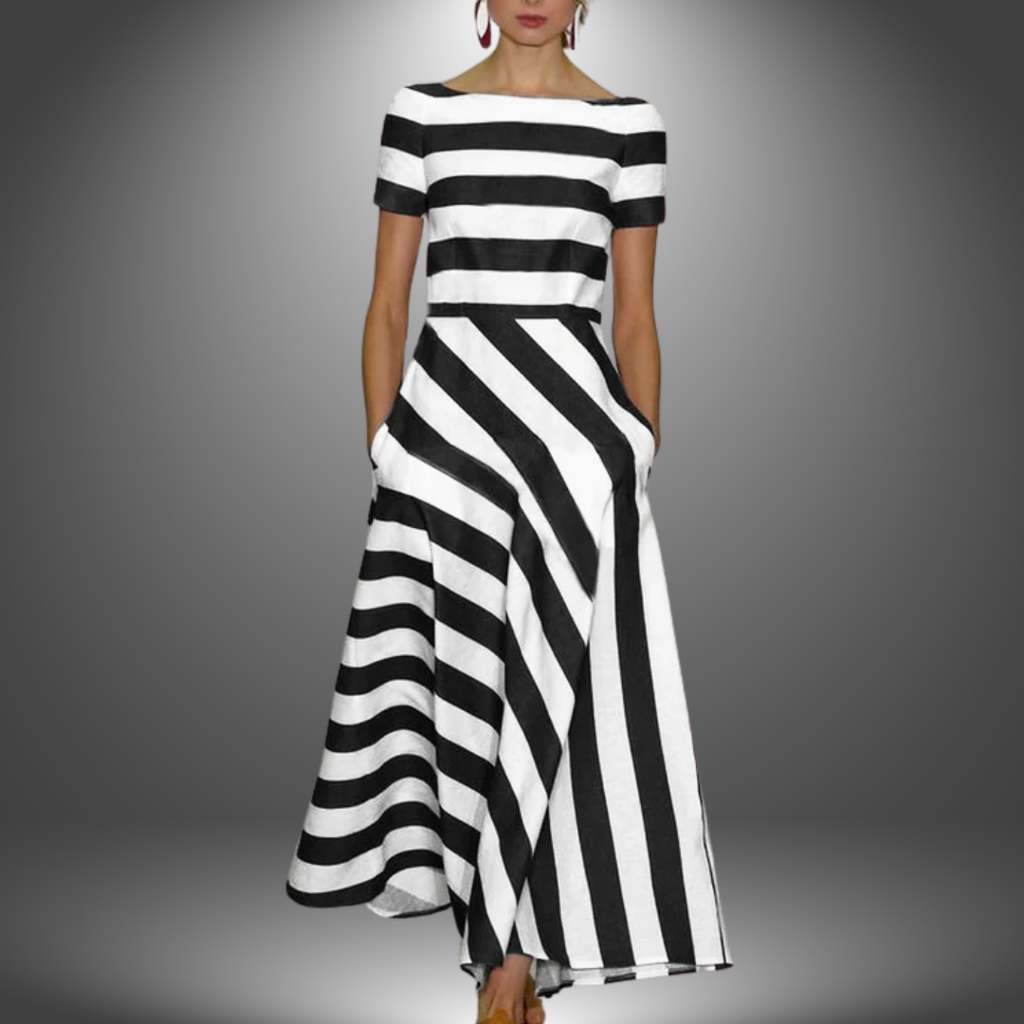 Elżbieta – Light and Airy Striped Dress