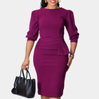 Izabela – Refined Midi Dress with Ruffles