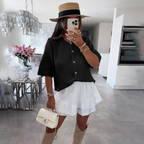 VISAIA™ – Lightweight Short Sleeve Button Down Cardigan