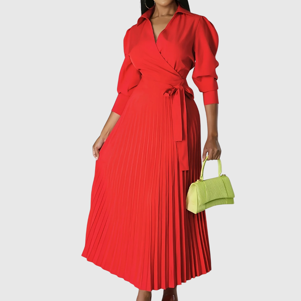 Teresa – Soft Pleated Midi Dress
