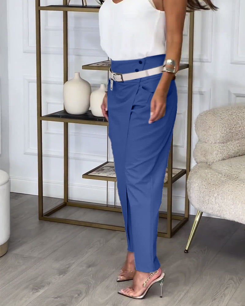 EMILIA™ - High-Waist Pants + Free Belt