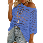 XONA™ - Summer Scoop Neck Crochet Top