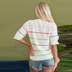 REXANDRA™ – Lightweight Striped Round Neck Top