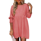 MIRASOL™ – Casual Crew Neck Loose Fit Mini Dress