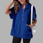 EMERLINDA™ – Relaxed Oversized Half-Zip Summer Hoodie