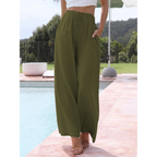 VIRENA™ – Relaxed Lightweight Wide Leg Summer Trousers