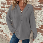 SIONI™ - Casual Long Sleeve V-Neck Hoodie Sweatshirt