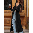 ADOWBI™ - Chic Flounce Sleeve Fitted Button Cardigan