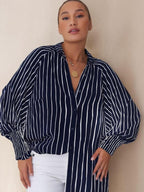 LIGAYA™ – Flowy Plus Size Casual Button-Up Top