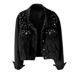 VALERIE™ - Vintage Loose Embroidered Pearls Cropped Jacket