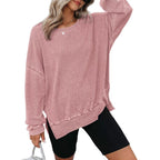 THALIENE™ - Casual Oversized Crewneck Long Sleeve Sweatshirt