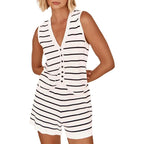 NERISSA™ – Chic Summer Striped Sleeveless Co-Ord