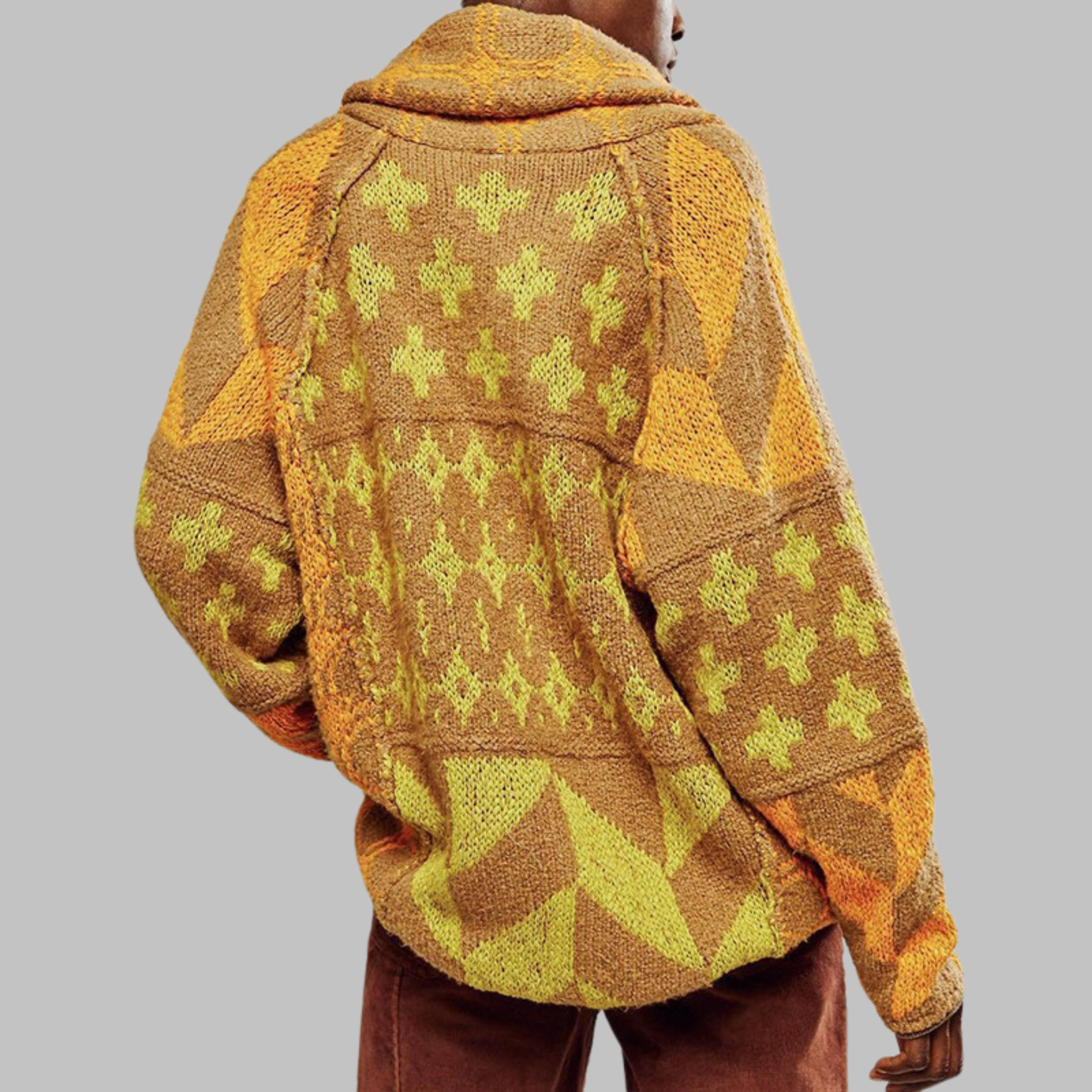 PORTIA™ - Vintage Button Down Collar Long Sleeve Oversized Cardigan