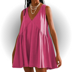 GARNETH™ – Casual Summer Sleeveless V-Neck Mini Dress