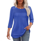 TESSARA™ – Casual Pleated Front Spring Top