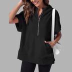 EMERLINDA™ – Relaxed Oversized Half-Zip Summer Hoodie