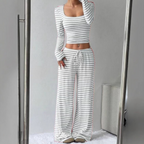 PAMAYPAY™ - Relaxed  Fit Crop Top and Pant Lounge Co-ord