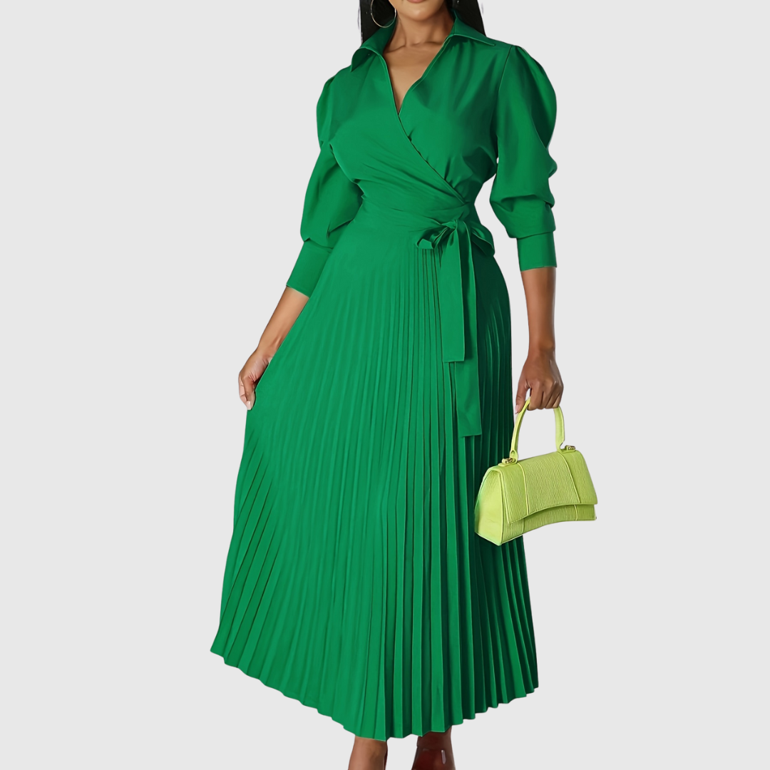 Teresa – Soft Pleated Midi Dress