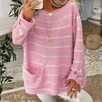 ROUX™ - Casual Long Sleeve Round Neck Sweater
