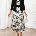 Bożena – Two-Piece Set with Belt and Pattern