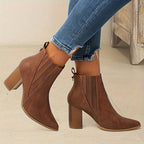 Eva™ | Elegant and Comfortable Chunky Heel Ankle Boots