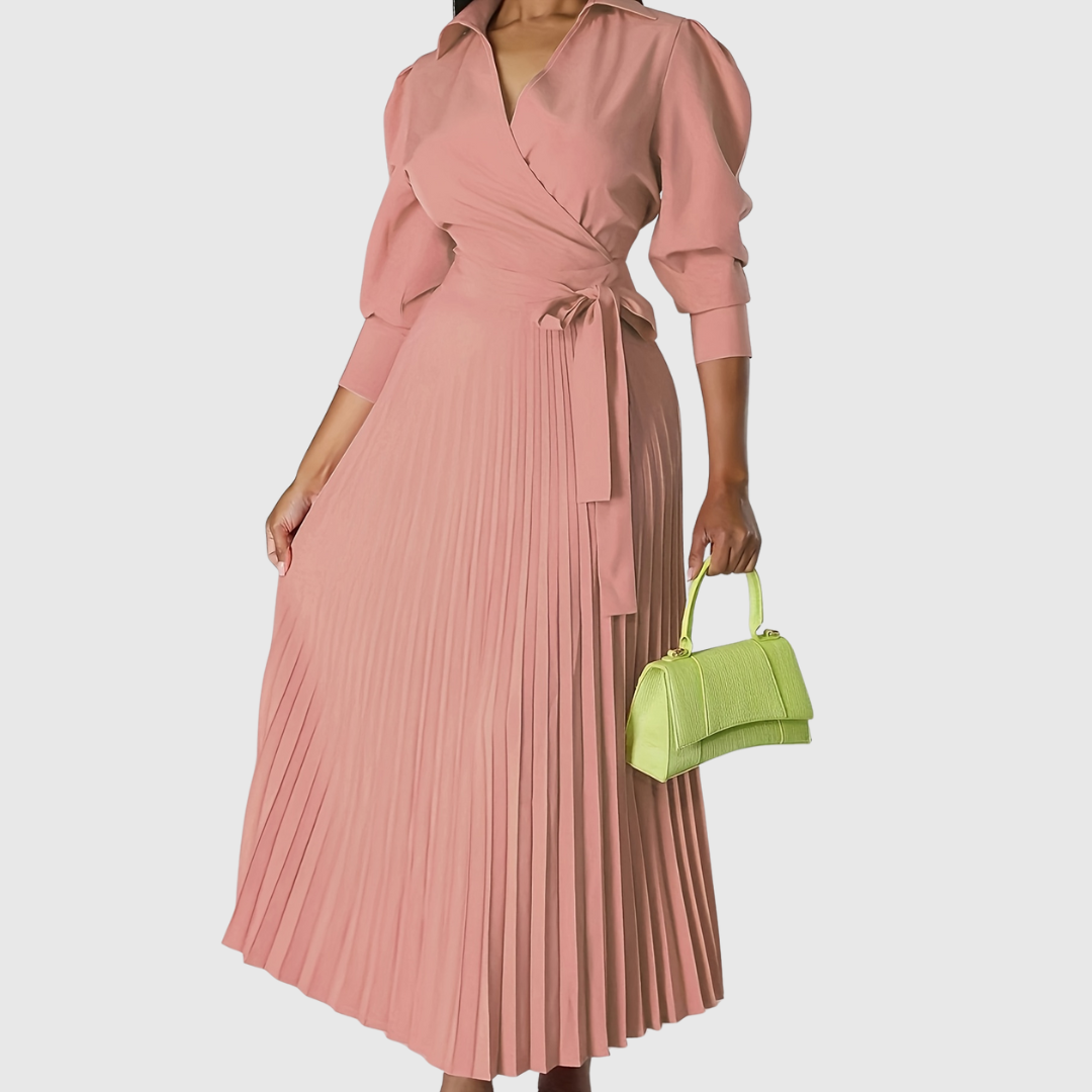 Teresa – Soft Pleated Midi Dress