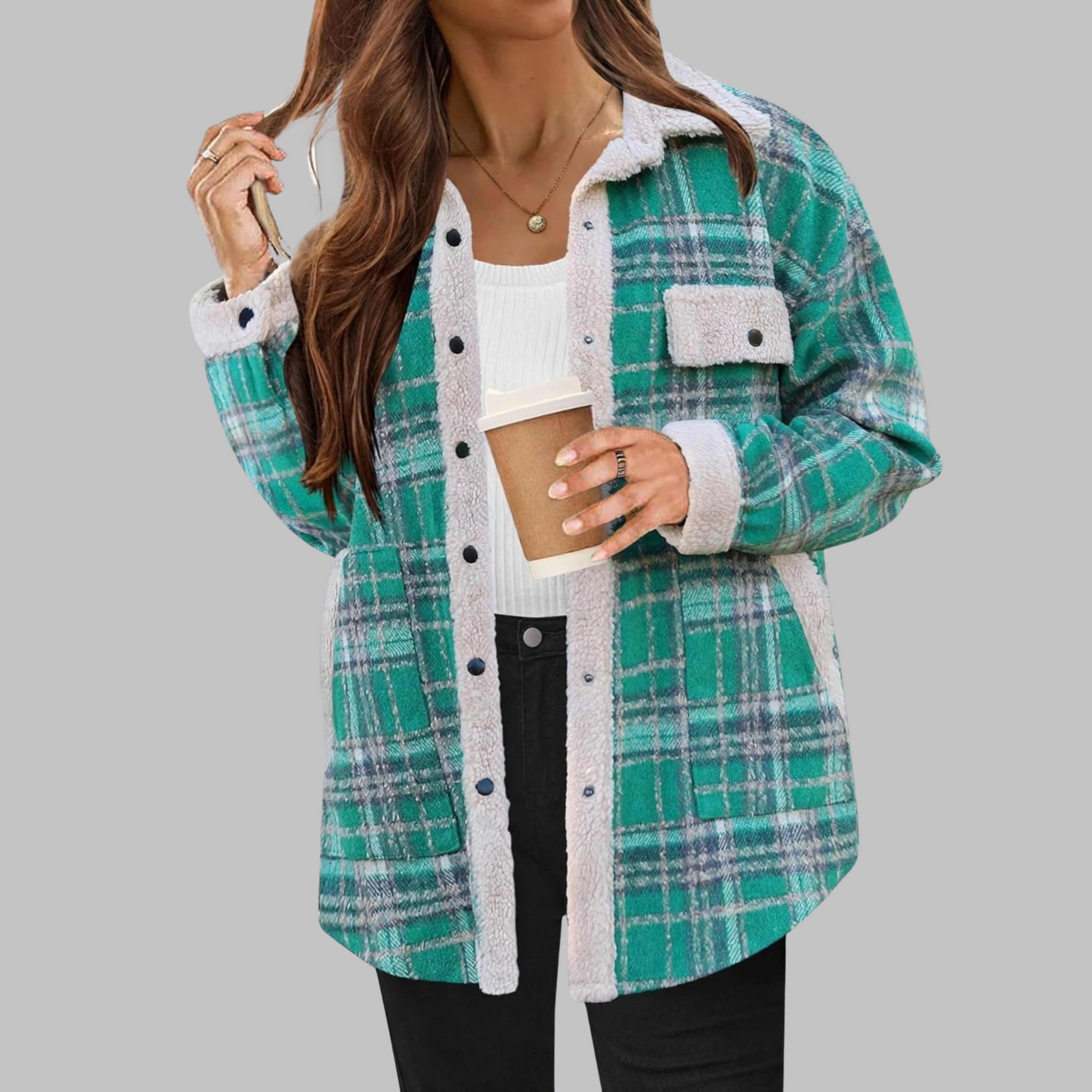 ZENY™ - Classic Long Sleeve Button Down Jacket