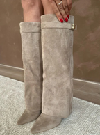 Suede Knee-High Boots Women