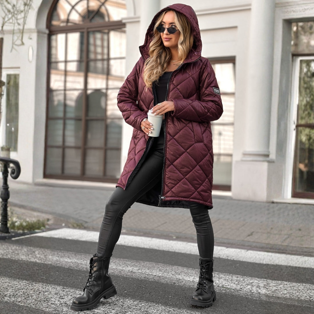 Anna | Quilted Winter Coat with Hood