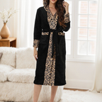 ISLA™ - Cozy Leopard Long Sleeve Bathrobe